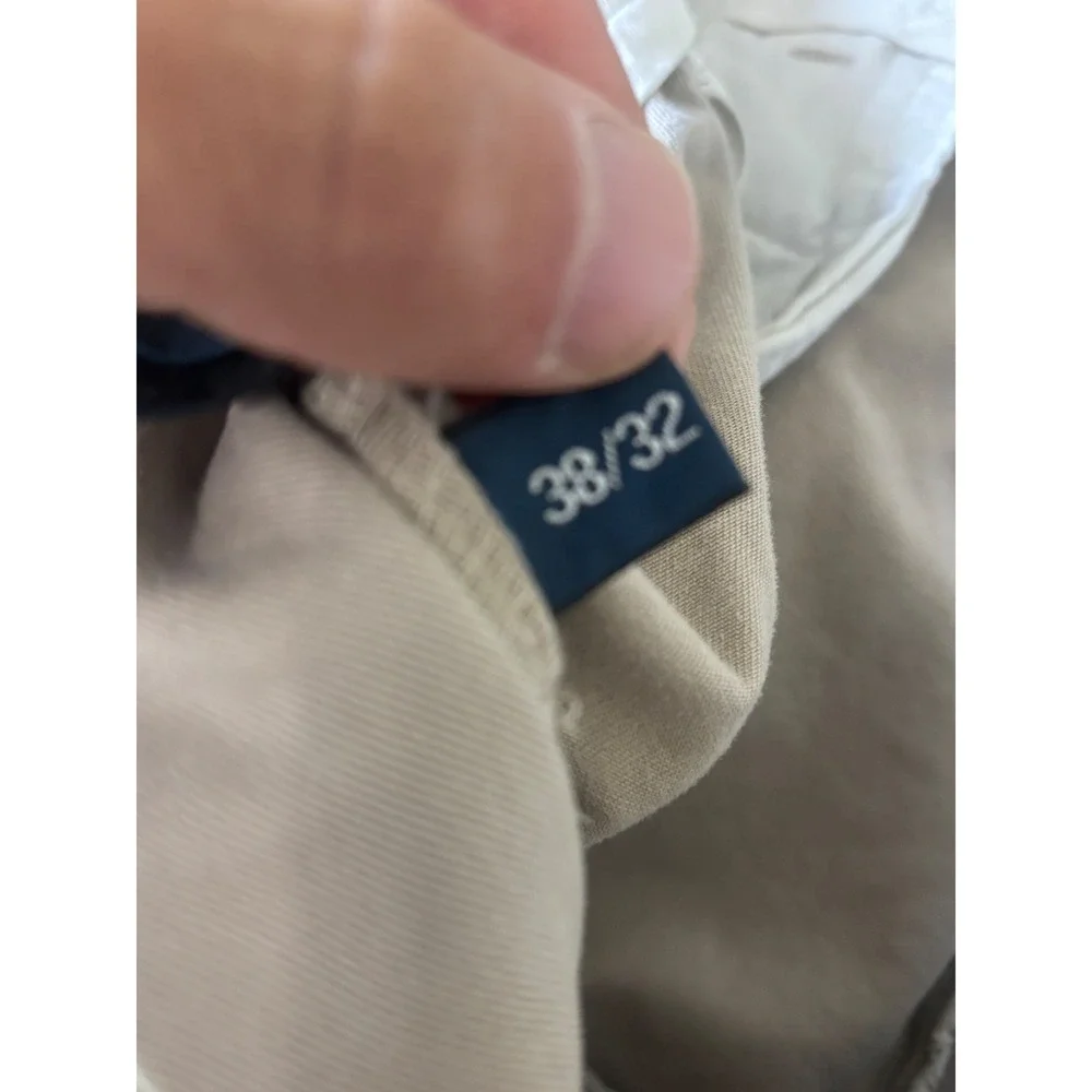 Polo Ralph Lauren Andrew Pant Mens 38x32 Khaki Tan Pleated Chino Trousers Cotton